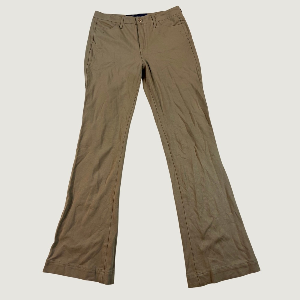 NYDJ Women's Pants Size 8 Tan Khaki Flare Leg Stretch J83